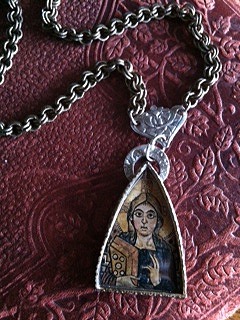 Icon in gothic arch